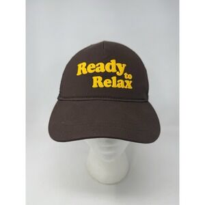 Rare Limited Edition ZARA Ready to Relax Trucker Hat Cap‎ Brown Adjustable